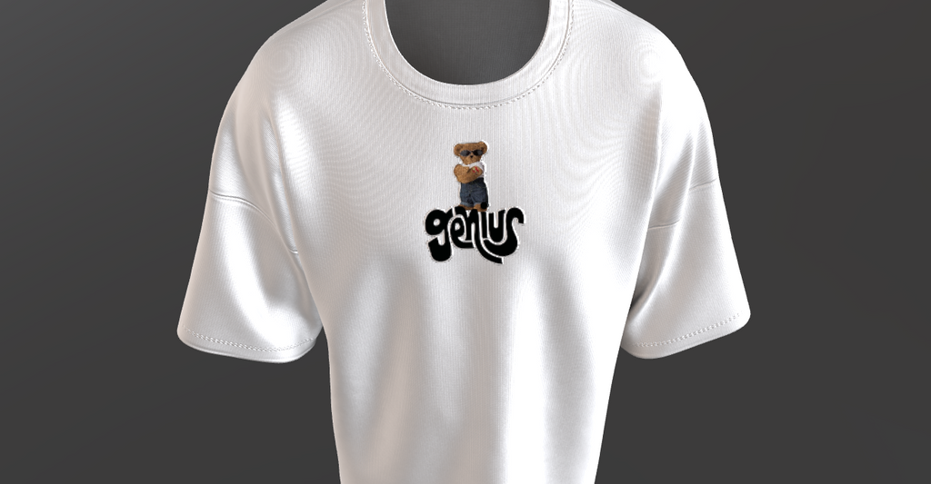 Embroidery Terry Oversized Tee