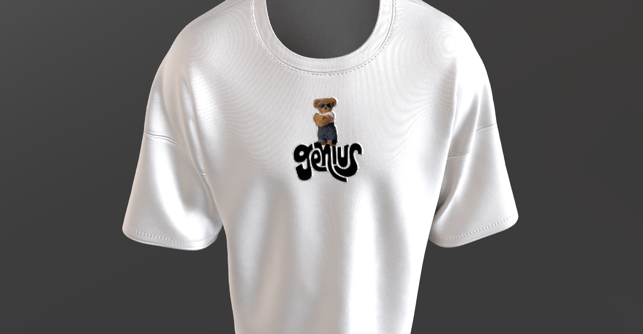 Embroidery Terry Oversized Tee