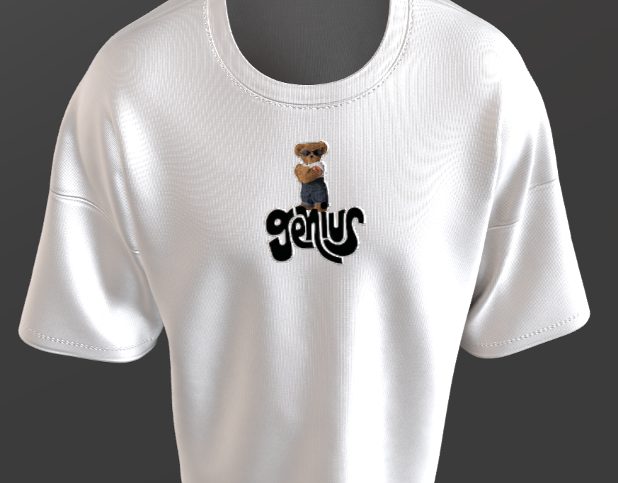 Embroidery Terry Oversized Tee