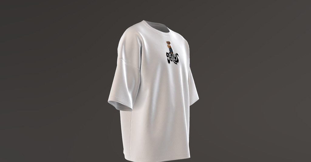 Embroidery Terry Oversized Tee