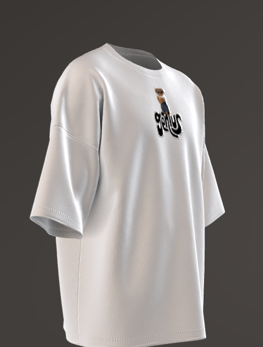 Embroidery Terry Oversized Tee