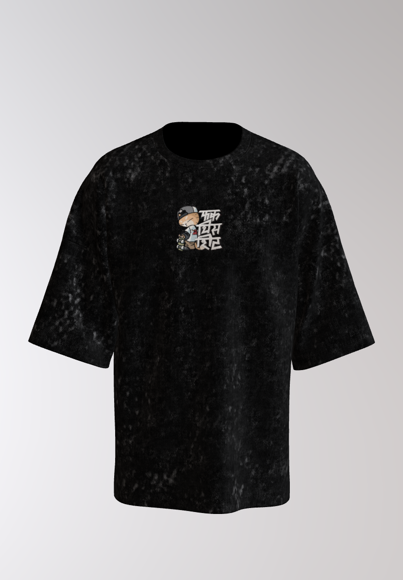 Embroidery Terry Oversized Tee