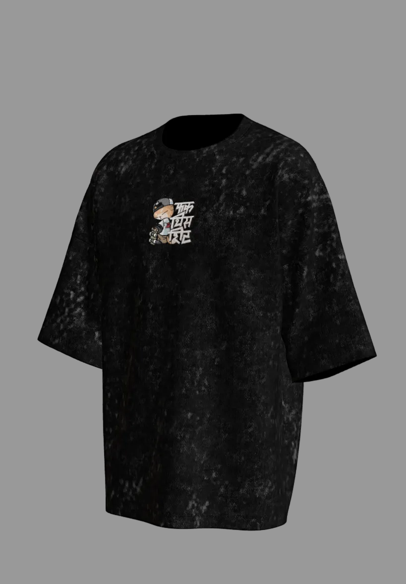 Embroidery Terry Oversized Tee