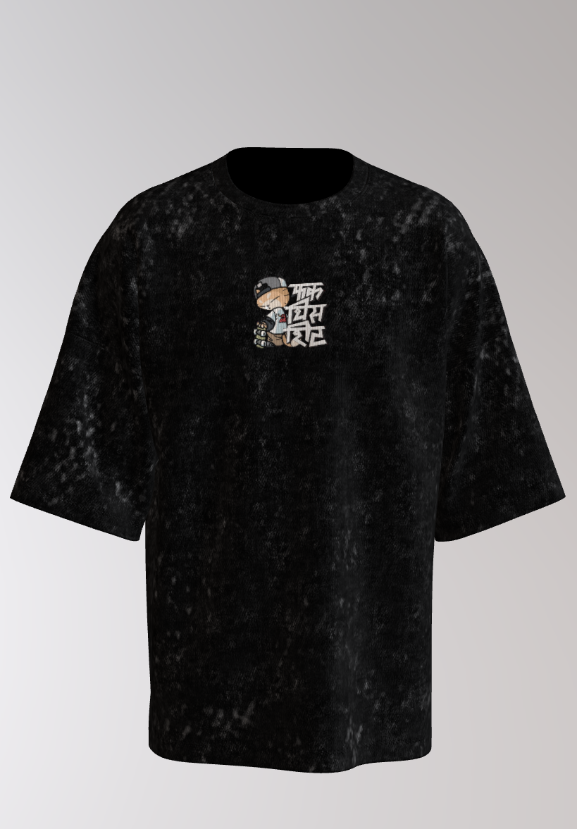 Embroidery Terry Oversized Tee